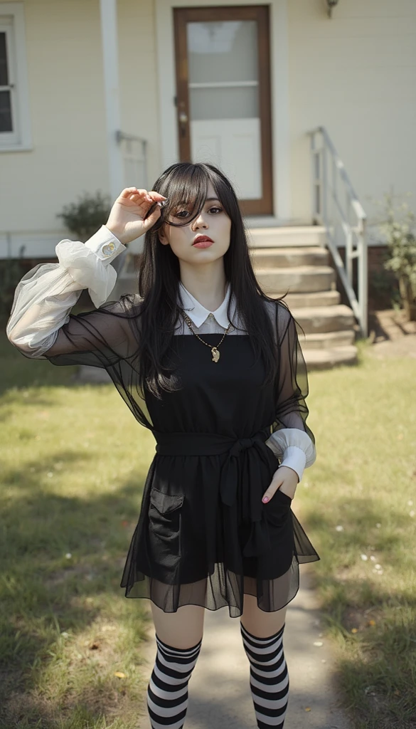 Girl dressed in black