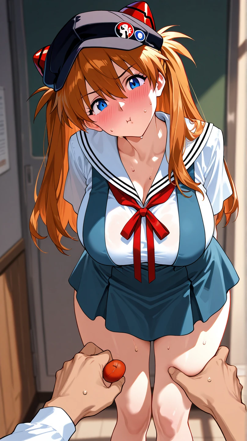 {{{masterpiece}}}, {{{best quality}}}, {{ultra-detailed}}, {illustration}, {{an extremely delicate and beautiful}}, (beautiful detailed eyes:1.6), extremely detailed face, extremely detailed CG, (perfect hands, perfect anatomy), 16k, anime face, NSFW, {{shibuya kanon}}, {{love live! superstar!!}}, 1girl, cute face, purple eyes, orange medium hair, semi-long hair, asymmetrical bangs, medium breasts, thin waist, big hips, curvaceous, {{yuigaoka school uniform}}, grey pinafore dress, white collared shirt, red neck ribbon, blue jacket, open jacket, black socks, BREAK, NSFW, A man and a woman are having intense sex that drives them crazy, intercourse with a man, ((1man and 1woman,having sex)), (SEX:1.5), (mating press:1.3), leg lock, boy on top, {{{vaginal penis}}}, hetero, sex with men, nipples, large penis, veiny penis, testicles, sex from before, open vagina, clitoris, {{{grab thighs}}}, nail, spread legs, {{open vagina, spread pussy, pussy, clitoris glans, urethra, vaginal opening, labia minora, uterus, smooth pussy}}, taking off clothes, open clothes, Open shirt, breasts, nipples, lift up skirt, blush, open mouth, embarrassed, naughty expression, raise your legs, M-shaped spread your legs, uncensored, Handsome young man, interracial, netorare, male body