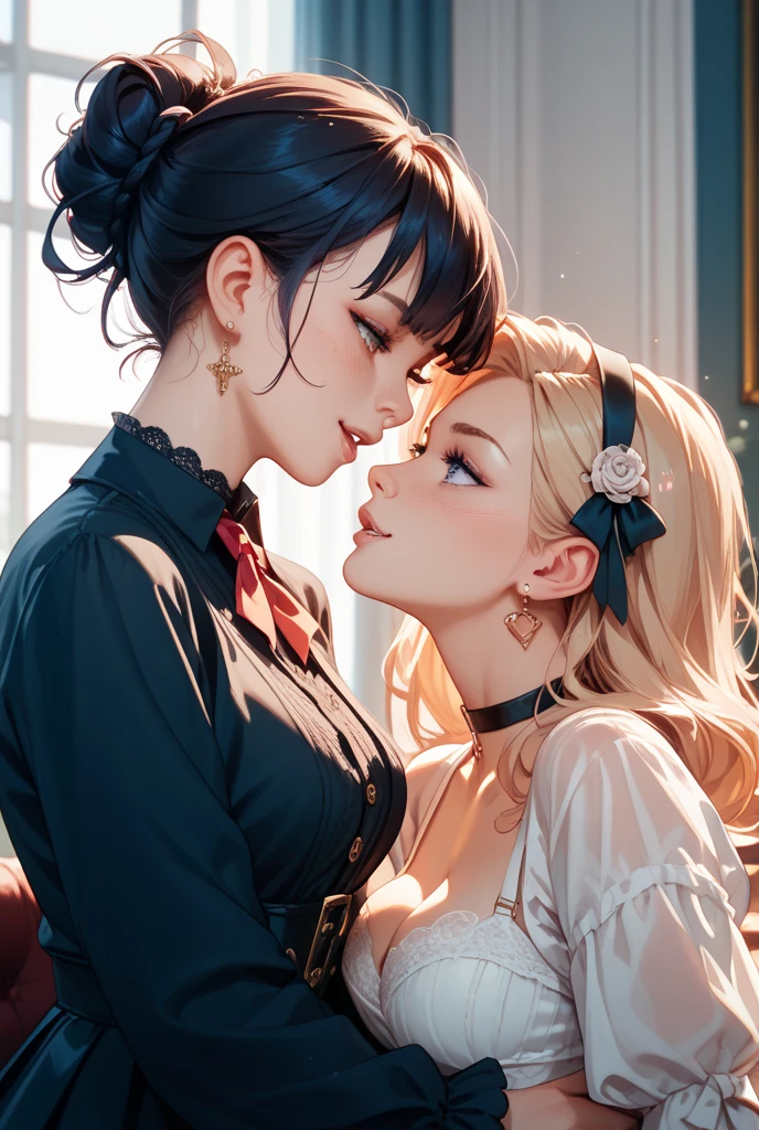 2 women kissing