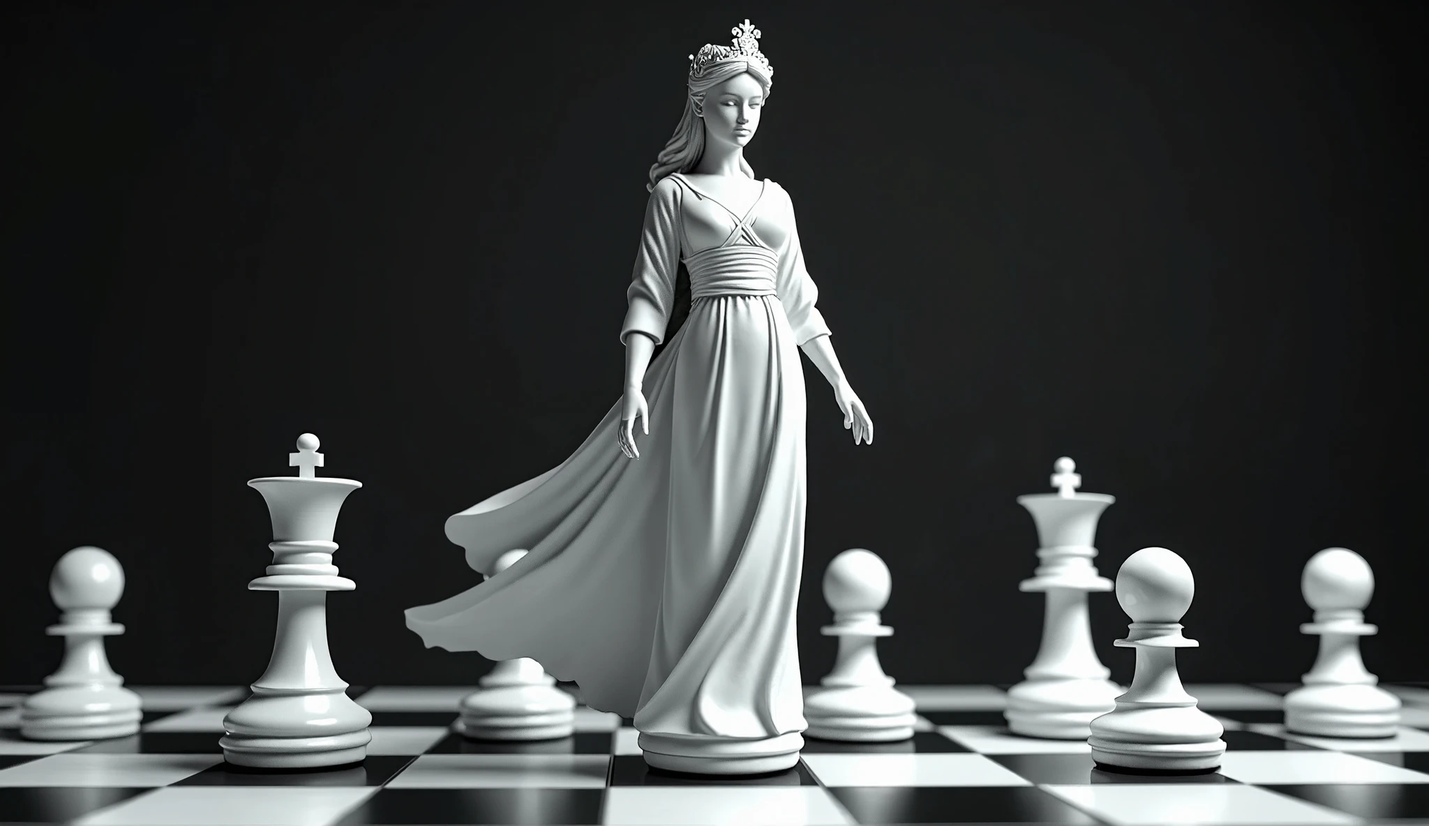 Queen piece chess pawn chess boards black the 2
