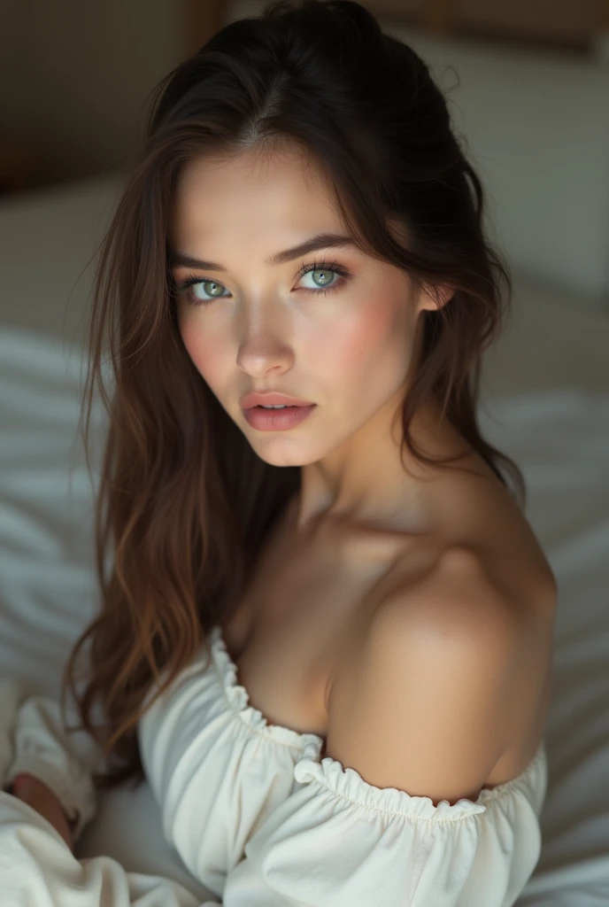((Best quality, 8k, Masterpiece :1.3)), Sharp focus :1.2, ((Pretty girl, Polandian girl, 25years,full naked, ahegao,bare shoulders,Having sex with africa man)) On the bed. °Highly detailed face and skin texture, natural makeup, Detailed eyes, Double eyelid_mix4, 20d,Hiper-realistis:1.37),16K HD, large breast, nude
