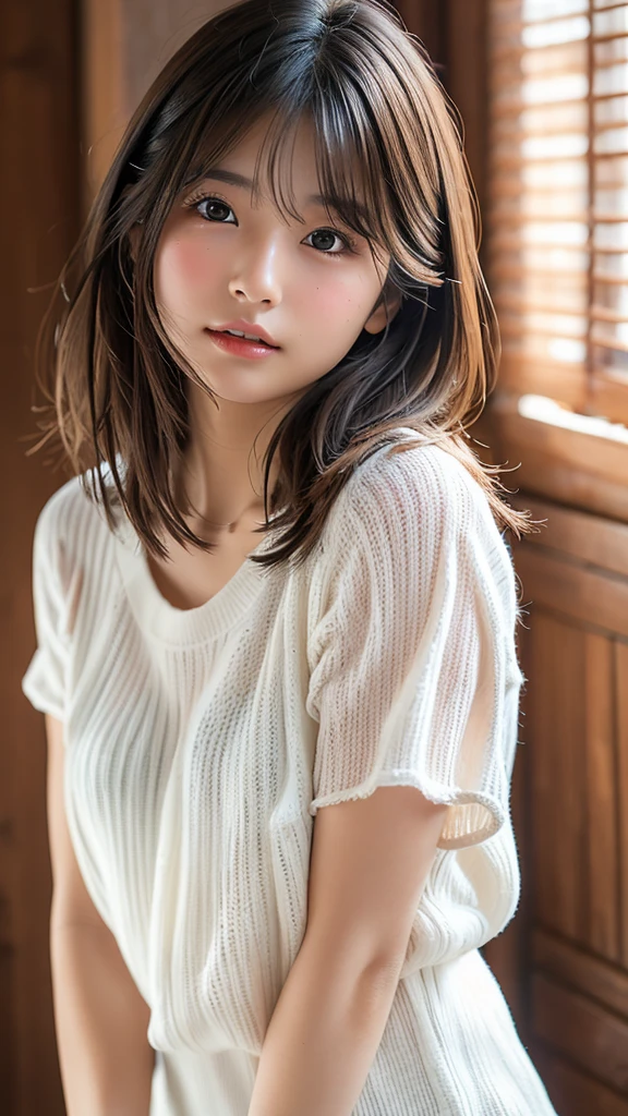 (masterpiece, Highest quality:1.2), One girl, alone,bony body、15 years old