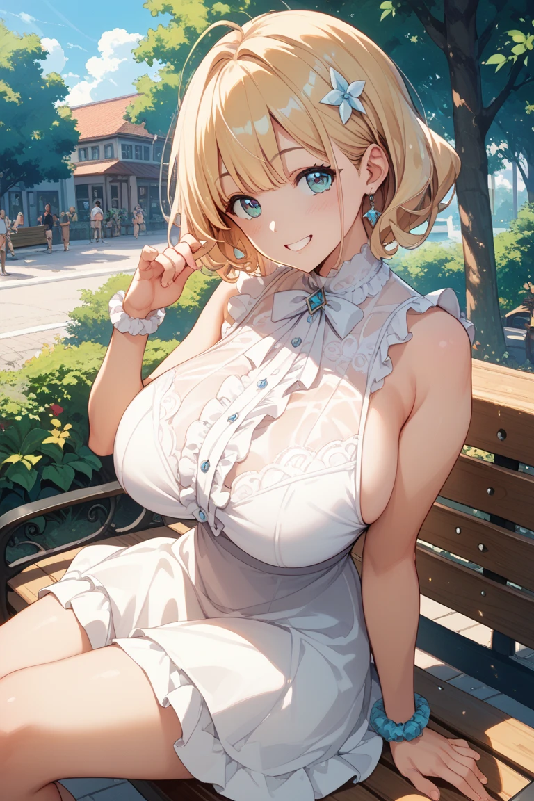 ((masterpiece, Highest quality;1.3)), Super detailed, 8k unity wallpaper, CG, Ray Tracing, figure, colorful, Shadows in the movie, Highly detailed and beautiful backgrounds,VHD, Shading VRay,RT, One person, Teen, , , blush, alone, blue eyes, (blush), (Blonde), (Medium Hair), (Large Breasts), Narrow waist, white Shine skin, highly detailed Beautiful Face, Beautiful Face, Beautiful Eyes, (Talented Lo-Fi:1.3), naked, sexy, Obscene, Skin Dentition, (Ballet Dress), theater, close, Shine, Shine light, Super detailed, Scenic, Atmospheric