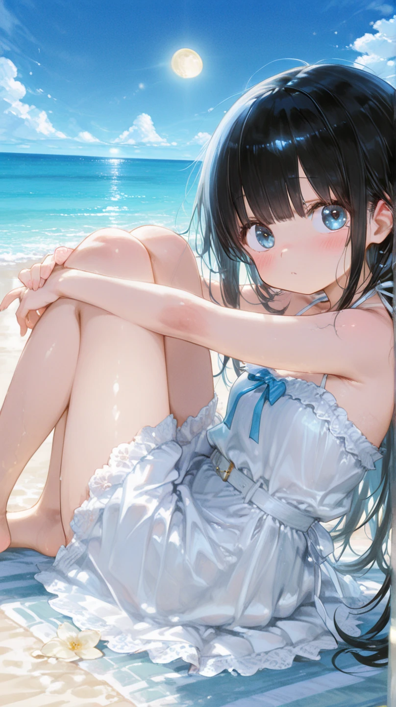 Beautiful anime girl, young, swimsuit lookbook