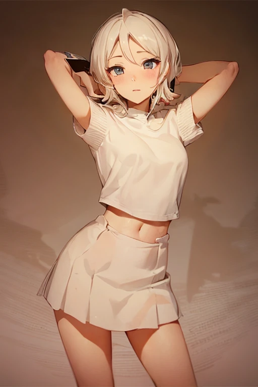 Android 18 in a mini skirt showing her pussy +18