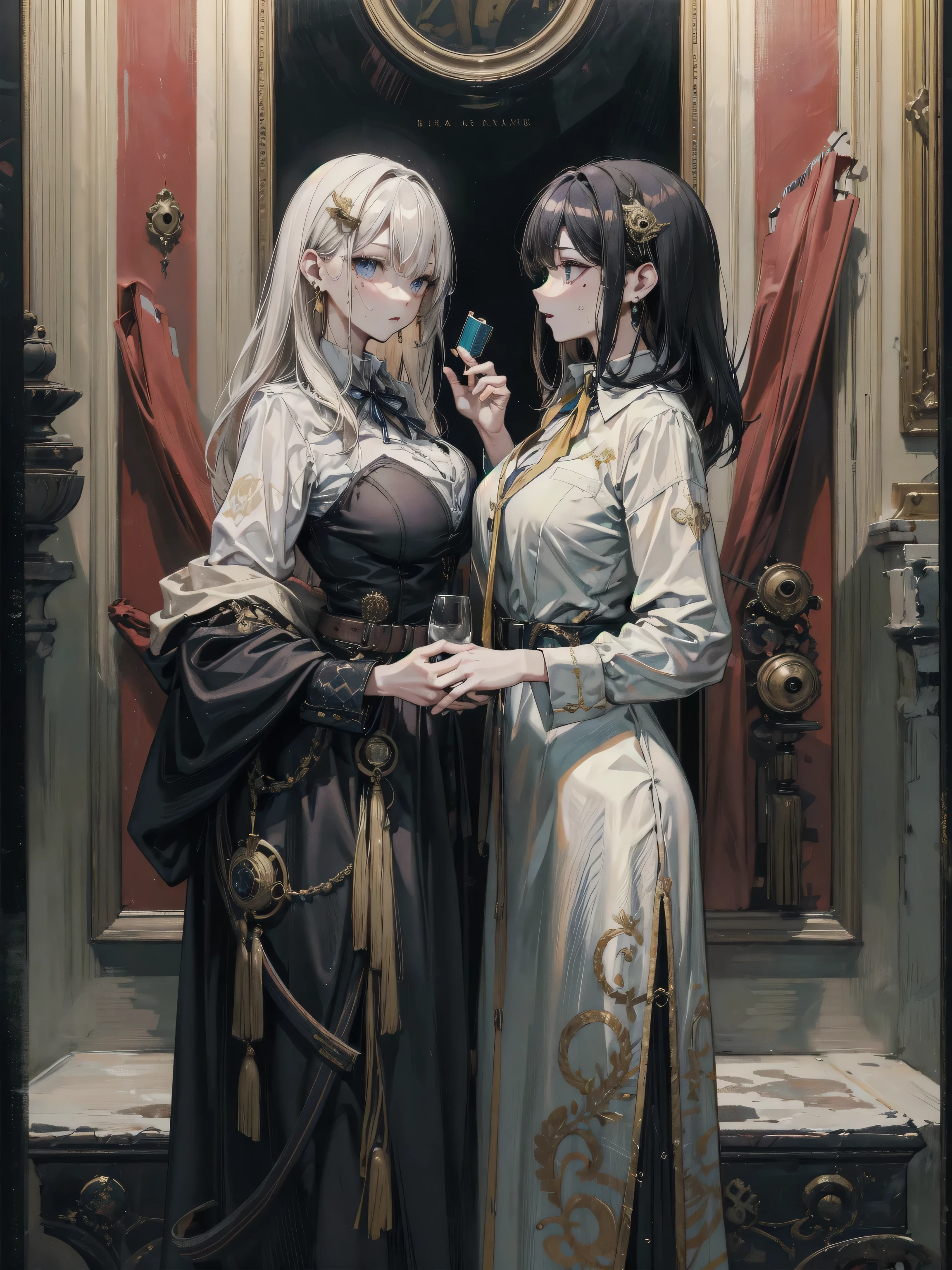 Dos mujeres con abrigos de piel blancos posando para una foto, Lizzo, Tendencias en BBWCHAN, foto filtrada, Elementos de mezcla, suave en _ Los antecedentes, talla grande, Entre bastidores, talla grande, Ilustraciones oficiales, Foto oficial del producto, nunca antes visto, mezclado, 😭🤮 💔, illuminated from behind, real life size, extremadamente regordete