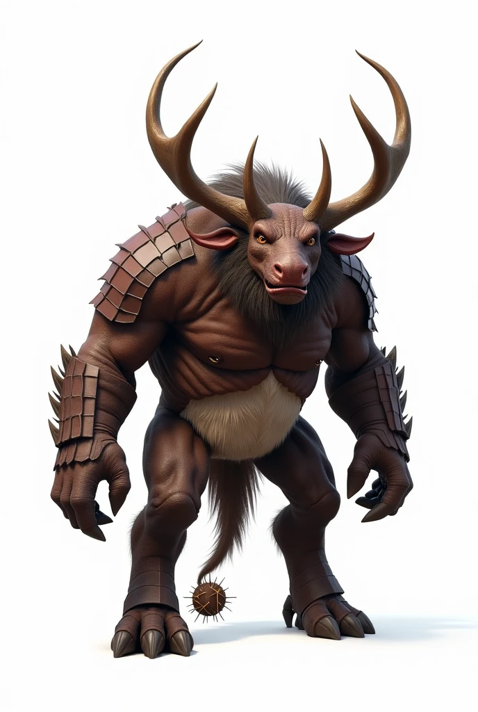 anthro ((male)) bison, ((bison)) 4k, high resolution, best quality, posted on e621, solo, anthro body, male, teenager, ((young)), correct anatomy, ((nude)), no clothes, (white background), (by wfa:1), (by Taran Fiddler:0.5), young, (cel shaded, cartoony shading:1.2), black lineart, black outline, flat coloring, (strong shadows, dark shadows:1.2), dynamic pose, ((fullbody)),