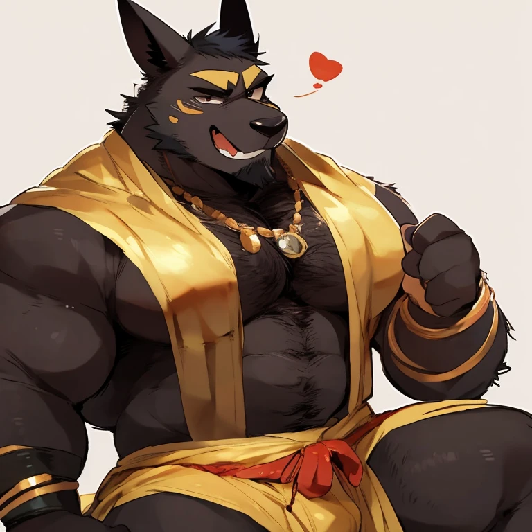 Hd, masterpiece, super detail, 8k, best picture quality, a man, male, cow, ((brown fur)), a pair of horns on the head, middle-aged, stout, tough guy, Grand Master, (((Naked except for a pair of shorts))), a red bandage wrapped around the forehead, ((He knelt on the bed and propped his hands on bed)), palms wrapped in white bandages, martial arts style, ((He had an adoring expression on his face)), the background is the Budokan