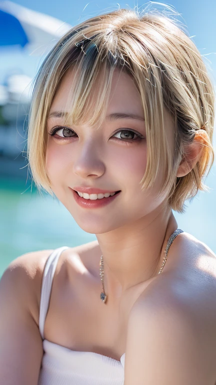 (highest quality, 8k, High resolution, Realistic:2.0), (alone, One Girl:2.0),(Take a photo with a flash:1.5),(Lighten up the subject:1.8),(The ultimate beautiful girl:2.0),(Shiny skin),(Oily skin),(Blonde girl:1.5),(Short Hairstyles:1.5),(beauty:2.0),Cheek brown makeup , Heavy eye makeup , Use pink glossy lipstick,(Girl with big beady eyes:1.5),(Droopy girl:1.5),(Skinny girl:1.5),(Babyface Girl),(Sex Appeal),(Sweet-smelling girl),(It was taken in the grassland:1.8),(Woman enjoying a small picnic:1.3),(She works at a low wage:1.5),(Kind-hearted woman:1.5),(She has a lovely smile:1.3),(Woman with happy expression:1.3),(She is very sociable),(From a very poor family:1.5),(Virgin girl),(She&#39;s a secret pervert.),(She is secretly obscene),(She is very sexy),(Preserving virginity for devout Christians),Chuchloe,(Wearing a neat casual dress:1.5),(Emphasize cleavage),(A woman with very soft breasts),(Woman fantasizing about sex:1.5)
