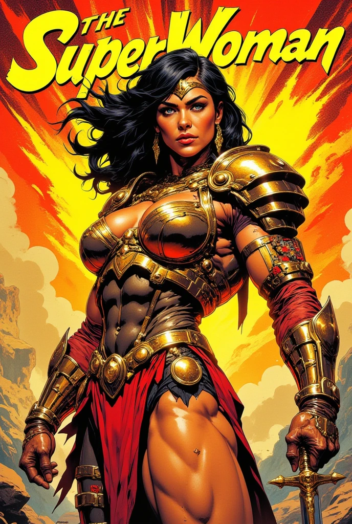 (megan fox:1.25), (muscular:1.5), (full body view:1.25), (masterpiece:1.1), (best quality:1.1), (ornate:1.1), (red and black armor:1.26), (horror:1.0), (esoteric:1.1), (solo:1.4), (dynamic angle:1.0), (cowboy shot:1.0), (woman:1.1),(very muscular bodybuilder girl:1.25), (huge upper body:1.25), (narrow hips:1.0), long hair, (gothic intricate vampiric armor:1.25), (gauntlets:1.0), (shoulder armor:1.1), ((tarot style frame:1.25)), (glowing red eyes:1.25), (huge muscular arms:1.5,), (10-pack abs:1.4), (lots of veins:1.25), thin legs, Realistic, Very detailed face and eyes, masterpiece, (beautiful girl face:1.25)