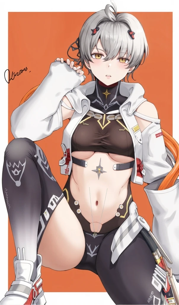 nsfw, best quality, masterpiece, highres, solo, {simple background:1.10}, {standing:1.15}, {nude:1.40}, {bondage:1.30}, completely nude, mature, {ayanami_azurlane:1.15}, long_hair, ponytail, bangs, headgear, hair_between_eyes, sidelocks, hair_ornament, blush, blonde_hair, orange_eyes, breasts, retrofit_\(azur_lane\), red_eyes, nipples, {pussy:1.15}, {pussy juice:1.30}, looking at viewer, {embarrassed:1.10}