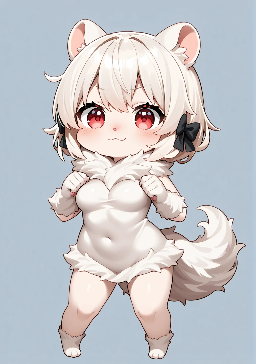 flat chest:1.5, full nude:1.4, beautiful foot, beautiful hand, masterpiece, highest quality,1 girl:1.5, flat style:1.5, anime style:1.5, cartoon style:1.5, silky skin:1.5, Chibi:1.5, spread your legs:1.5,drips of sweat:1.5,spread the anus:1.5, spread your pussy:1.5, in the heat:1.5, M-shaped spread your legs:1.5, public hair:1.5, gray hair:1.5, short hair:1.5, slave in chains:1.5, Chain neck:1.5, garter belt:1.5, big red eyes:1.5, wolf ears:1.5, screaming:1.5, thick eyebrows:1.5, Raped from behind with huge dick:1.5, top down:1.5