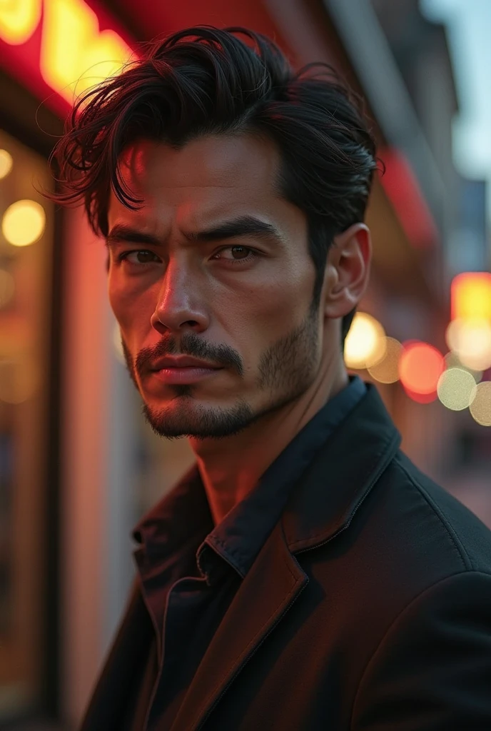 American-style mixed race handsome guy,American-Japanese mixed,ember