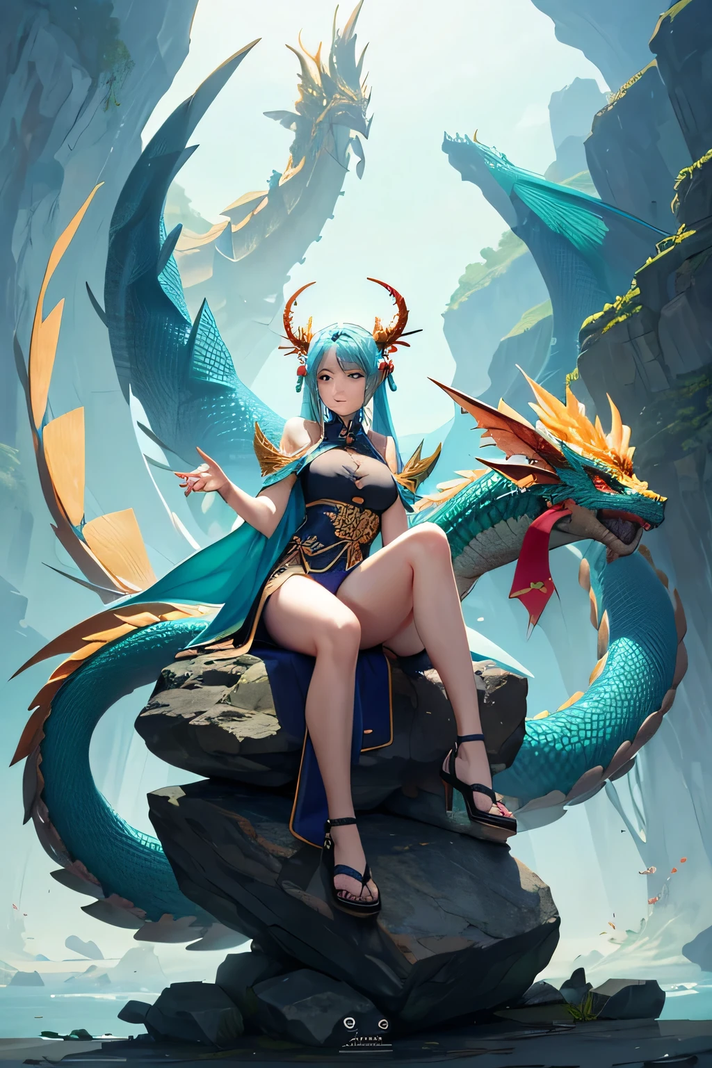 Polychrome,, night, dark, blonde, Show Viewer, In-person audience, Limited Edition Palette, Dragon Background, Shine,(Highly detailed CG Unity 8k wallpaper),(masterpiece), (Highest quality), (Vaporwave Style), (Super detailed), (Best illustrations),(Best Shadow),Perfect lighting , Perfect ??????? , Vibrant colors、