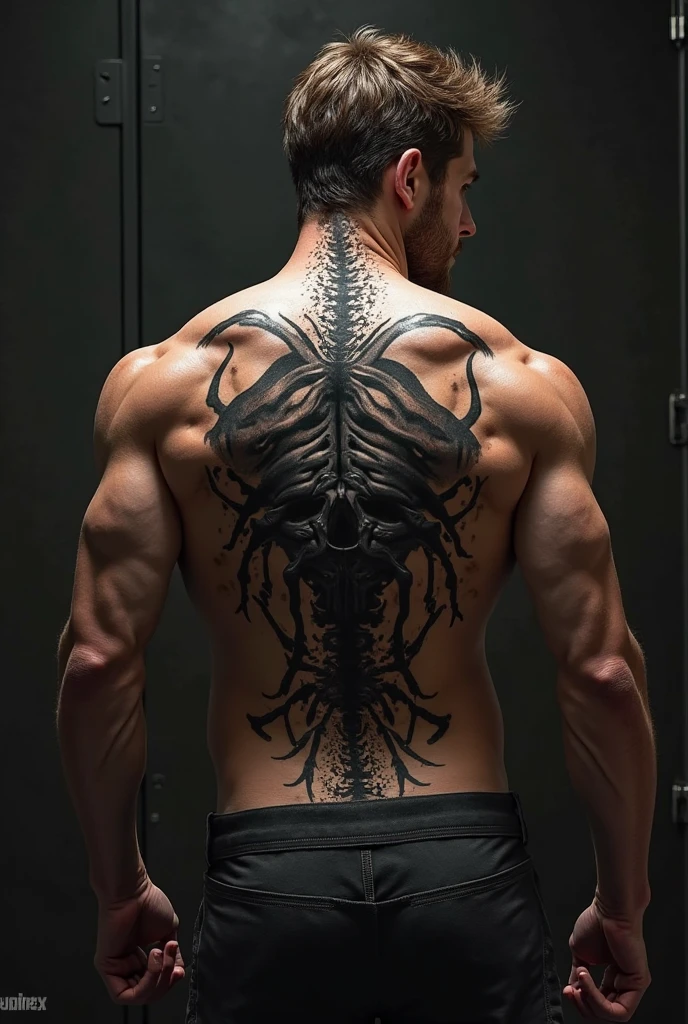 Create a Scorpio man with the sign tattooed