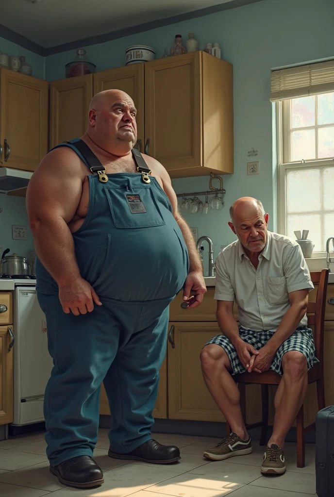 (((2heads))), solo, ((((Dean Norris)))), middle aged, male, short graying hair, (((obese, overweight, fat, chubby, heavy, dadbod))), ((shirtless, briefs)), navel, body hair, dreamy atmosphere, dark cyan and red, i can't believe how beautiful this is, serene atmosphere, epic realistic, soft cinematic light, hdr, intricate, highly detailed, (depth of field:1.4), faded, (neutral colors:1.2), (hdr:1.4), (muted colors:1.2), hyperdetailed, (artstation:1.4), cinematic, dramatic light, (intricate details:1.1), dim room scenery, (rutkowski:0.66), (intricate details) (skin texture:1.2), detailed expressions, natural pose, sitting on recliner