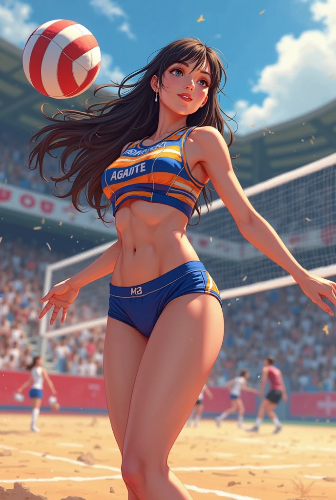 Beach Volleyball、Receive just before it hits the ground