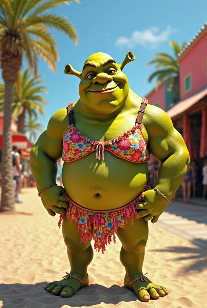 a naked girl appeared in the Marvel studio in the image of a Grinch in full growth, on a black background.