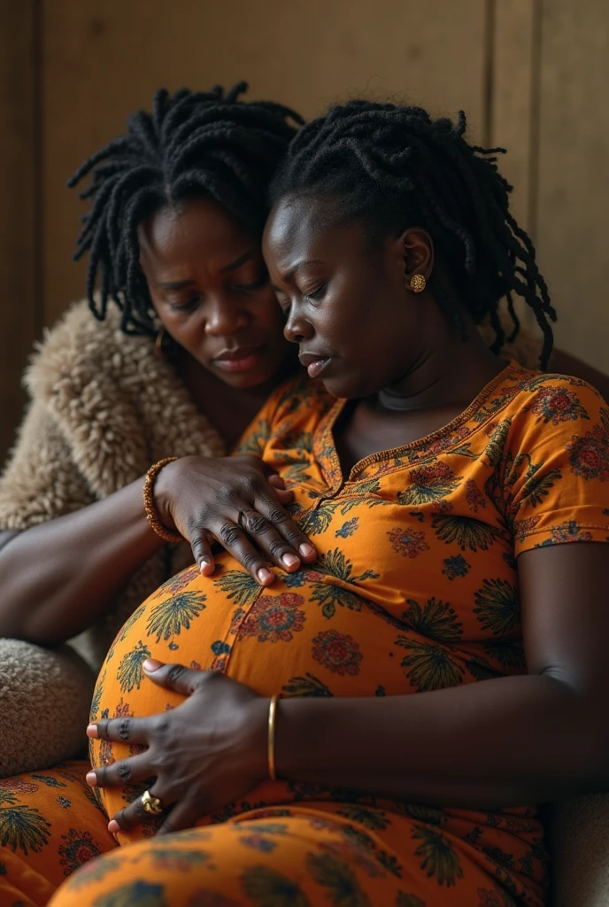 Pregnant women、Negroid、Sleep in bed