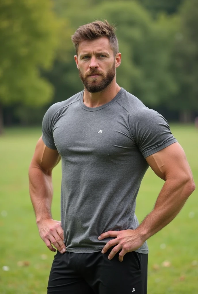 Melancholy,around,artistic conception,big occasion,outside,40 years old,Diffuse light,Chest muscles,Topless, stubble, Europeans and Americans,temple, Muscle tissue, Mature man,Bodybuilder,Dignified and elegant,temperament,short hair,The light is soft,black triangle underwear,full-body shots,handsome face,In the forest ,in the middle of the night