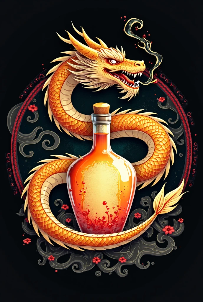 traditional tattoo full body devil trapped in a bottle