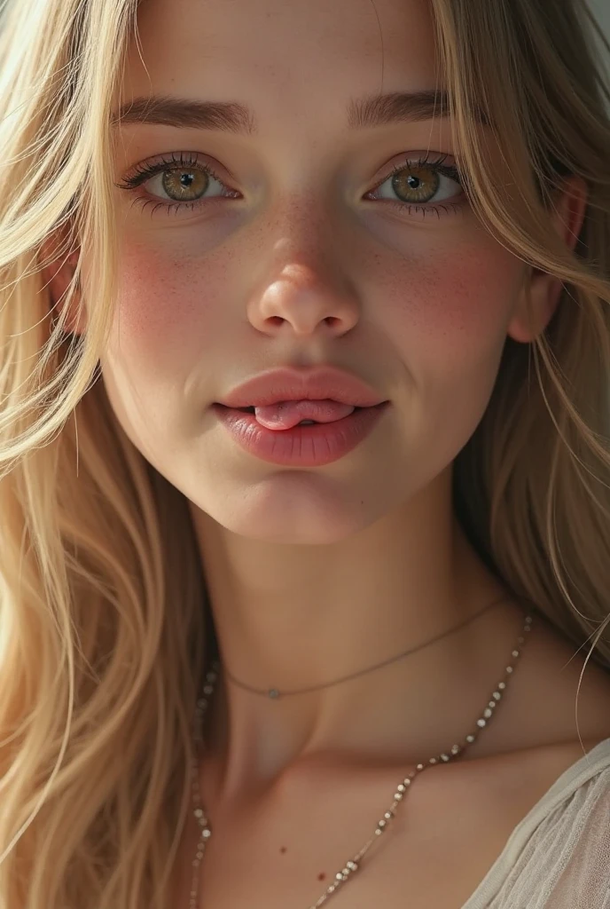 ((Top quality, 8k, Masterpiece: 1.3)), beauty, hidden face, 1 girl, beauty: 1.3, slender abs: 1.1, shirt (loose: 1.4) exposed, nike swoosh hoodie, selfie, curly blonde hair, ultra-detailed face, freckles, smiling, highly detailed lips, detailed eyes, double eyelids, strict head and body ratio: 1.5, 