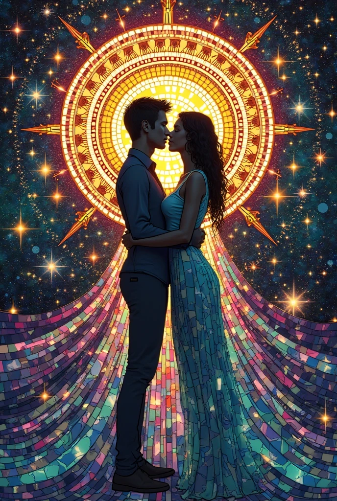 I surrender to the spirit of the night, lovers, eighties, digital art