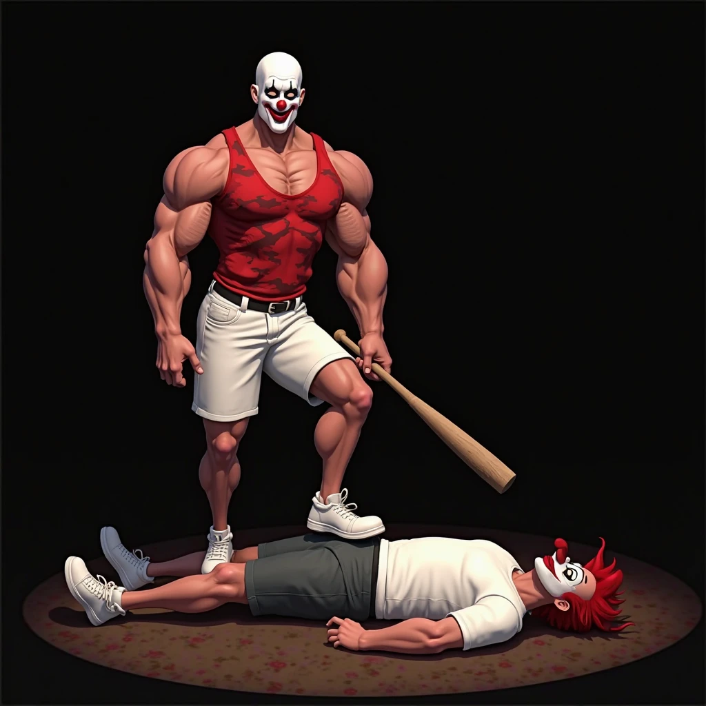 a male soldier with rifle standing on a female soldier's bloody dead body lying on a jungle floor,highly detailed,cinematic lighting,photorealistic,8k,unreal engine,dramatic,intense,dark,gritty,chiaroscuro lighting,realistic gore and blood,intense facial expression,military uniform,detailed gun,military equipment