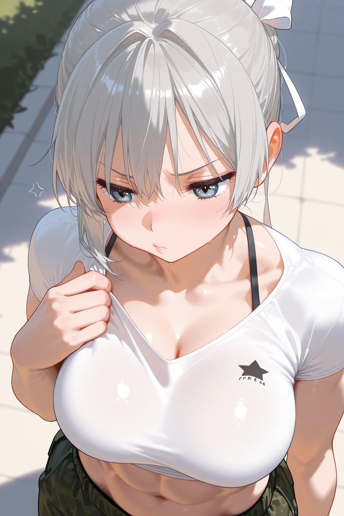 mastute piece,Best Quality,insanely detailed,8k cg,nsfw,
(shoot upper body:1.3),
(1girls:1.3),standing,looking at viewr,body in front,(both arms behind back:1.2),Arms behind your back、(white-dogi:1.3),(White martial arts uniform:1.4),
BREAK,
blush,shy,(ecstasy face),(trembling:1.2),BREAK,(light white hair:1.3),
BREAK,
perfect breasts,perfect teats,(open mouth:0.9),(large breasts:1.2),
(dojo),dojo、
