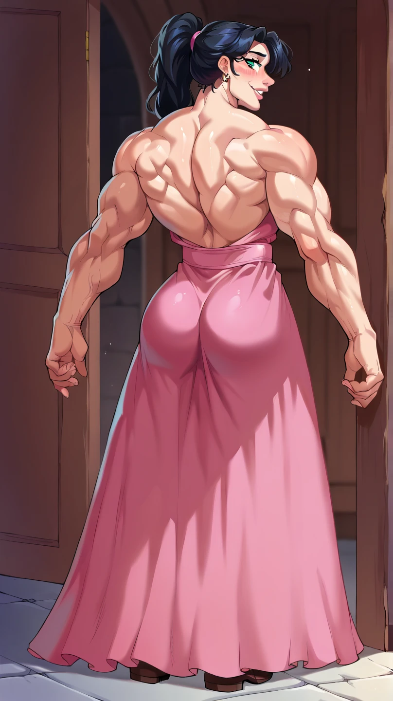 Ochako Uraraka, Women, Women enorme, Women musculosa, many muscles, giant muscles, bodybuilder body, expression of great fury, very high, It measures almost 3 meters, too wide body, muscled body, very muscular, too big muscles, huge arms, arms with huge muscles, huge breasts, hardened nipples, very marked six pack, huge butt, hardened nipples, Big legs, muscular legs, formal dress, tight clothes, seductive, excessive sweat, towel on the neck, showing his muscles, showing the butt, 3000 pounds, Protein, Red carpet, be a bodybuilder, alone