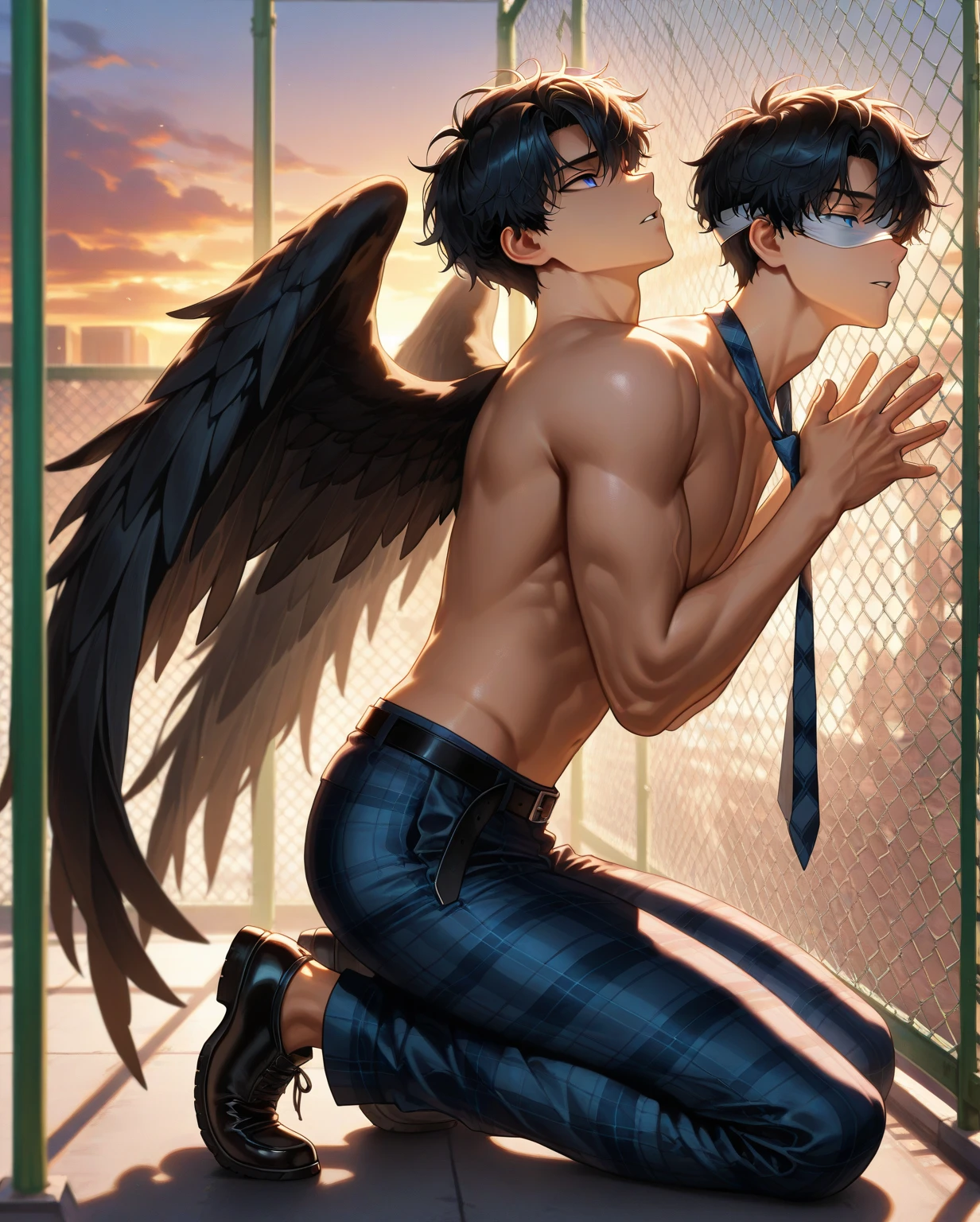 masterpiece, highest quality, (Focus alone), (Perfect Face:1.1), (Attention to detail:1.1),dramatic, ( 2 alluring albino naked angel guy with long flowing pure white hair and piercing 黒い目 standing close toghether , cuddle, almost kiss ),I can see your abs,Handsome,,Short Hair, realistic penis, long big dick expose, perfect pretty penis, cumshot alot semen(white liquid all over), cum on face, cum eatting,