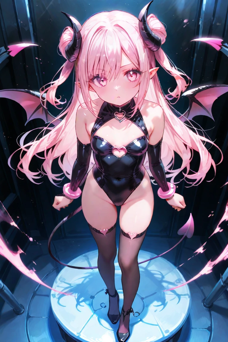 opening legs,Bunny ears,No underwear, the feet,is shy,sitted, Feet,Exposed genitals,clear liquid,Bigchest,transparent panty,soaking wet,A pink-haired,Hold your thighs from behind with your hands,Emotive expressions,Ambiguous,taunt,Succubus,Unoccluded,There is no lower limit,fishing nets,black lence stockings