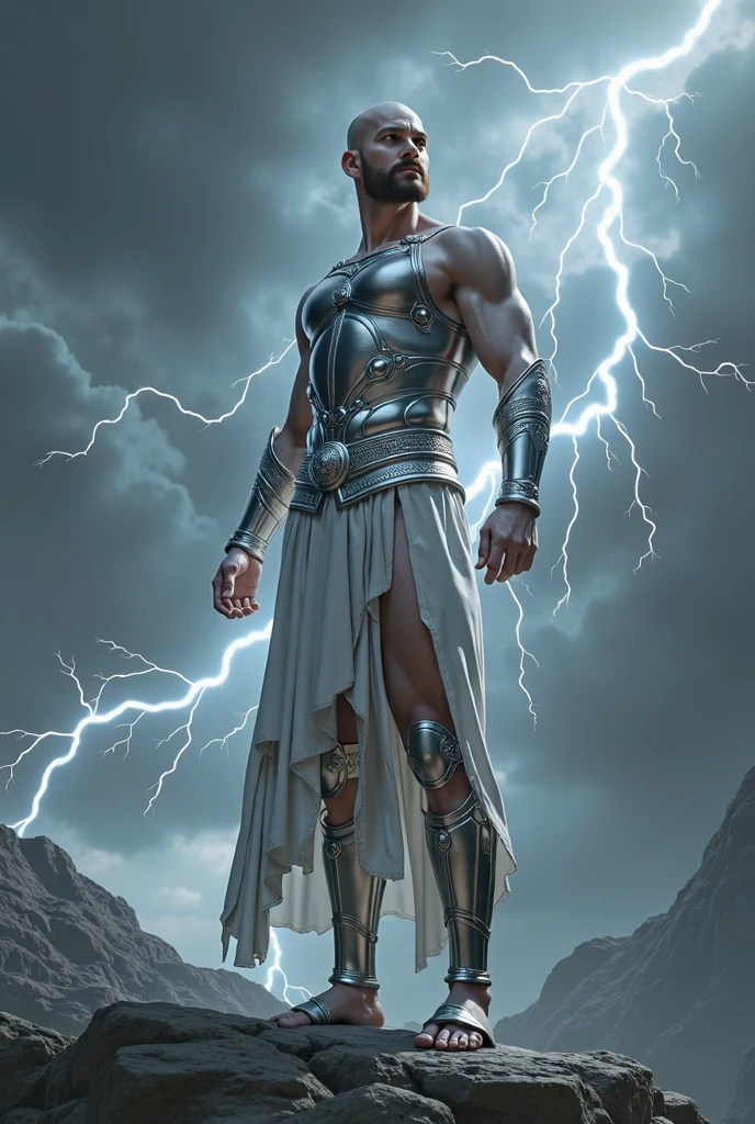 A man with lightning gods form , playing olympic competation name king2