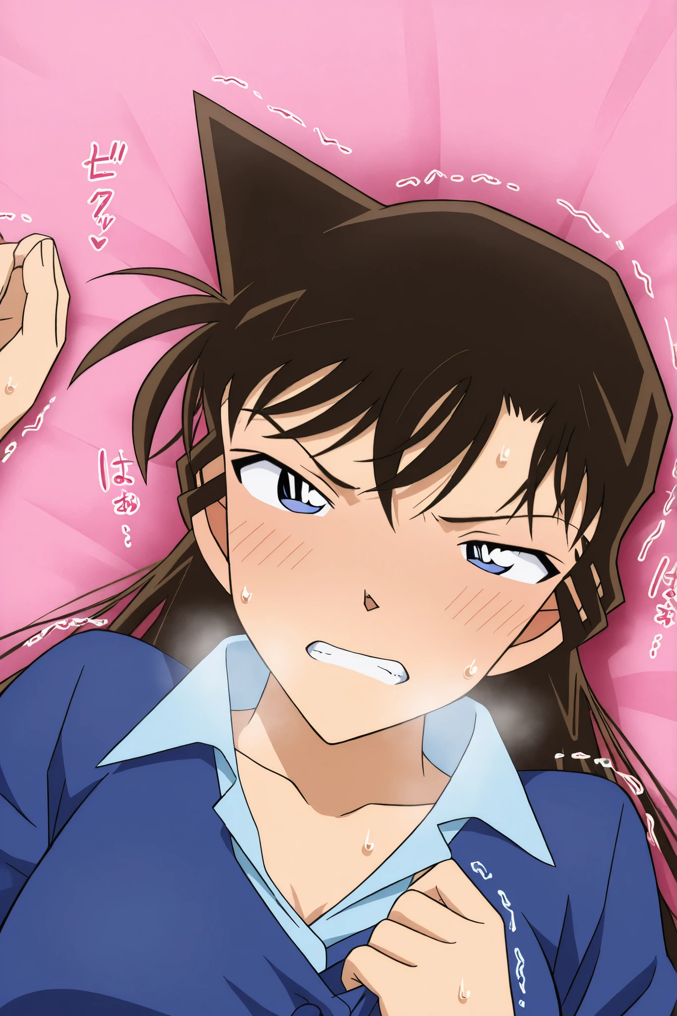 {best quality}, {very aesthetic}, {ultra-detailed}, {best illustration}, nsfw, school girl, black long hair, unhappy, braid, classroom, bukkake, penis, looking up, massive cum on face, cum in hair, cum in mouth, (school uniform)