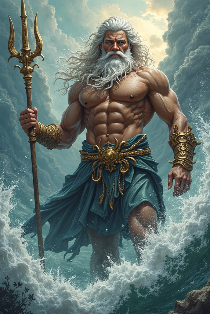 greek mithology, Gods, strong, musculosos, Defined, poseidon.