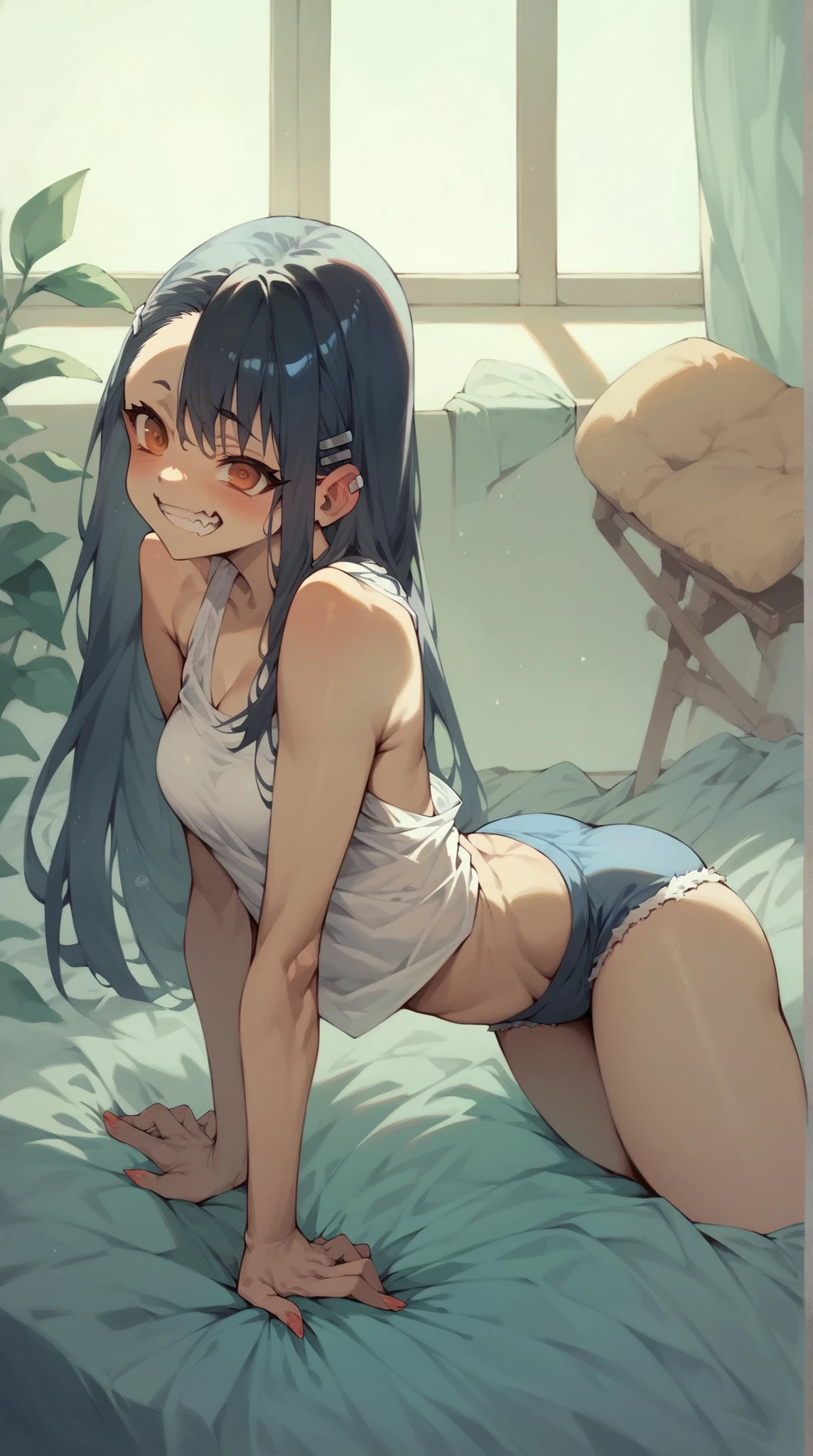 (masterpiece, best quality)a girl,Slobber,Water all over the body,The crotch is very wet,((Spread your legs completely)))(Raise your legs high),blush,((Completely pure white bikini)),Sweated a lot,Bikini half-covered,small breasts,Lying on a pure white bed,detail,(Completely soaked,completely wet),Awkward,surprise,Extreme shyness,doubt