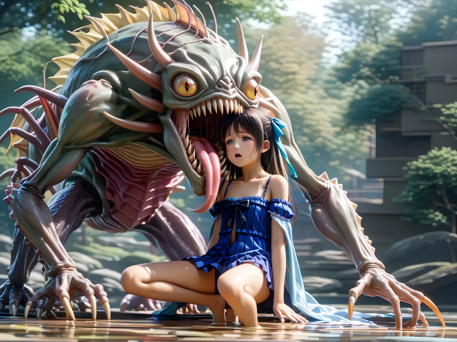 Girl playing with kappa --auto --s2