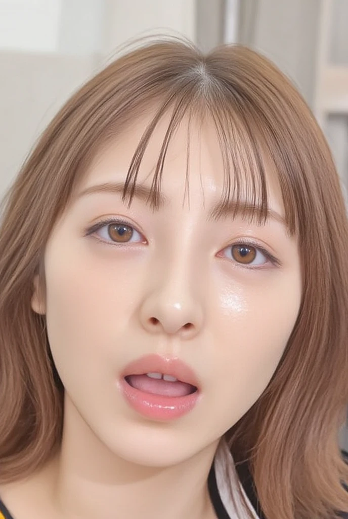 (Super strong、超Huge、Huge、Vulgar face),One Woman,(Nana Katase:1.5),masterpiece, Highest quality,(One boy), (Nsfw:1.5),Flat Chest,(Vacuum blowjob:1.2),(Big penis:1.2),(Fisheye Lens:1.5,Front view),Kissing Face,(Expressionless),(Brainwashed face:1.5,squint:1.5,Eyeball on top,Ahegao:1.5,Roll your eyes:1.5,Super Close-Eyes,Eyes up,Surprised expression,A scathing look,A mean look),Deeply sucking to the root,(Cum in nose:1.2),