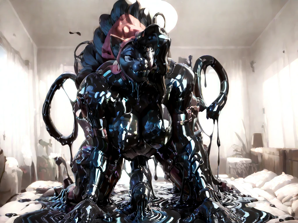 exveemon,Character action clothes：独奏, male anthro ), (), ((corruption)), black glowing liquid，（((liquid_latex, , rubber:1.2)，,black latex，goo transformation，(gooey)(cave)
figure：
figure： 1 tail, , (<3), ,, ,(hyper muscles:1.2),(hyper pecs:1.2)(big penis:1.4)(balls:1.5)，,(black glowing cum:)penis picture quality details：unreal engine,perfect light，detailed, photorealistic, 4K, HD, , , , good anatomy, , (), ,huge testacles, high quality, best quality, concept art, photorealistic, octane yields

(s)(nipple rings:1)，sleep