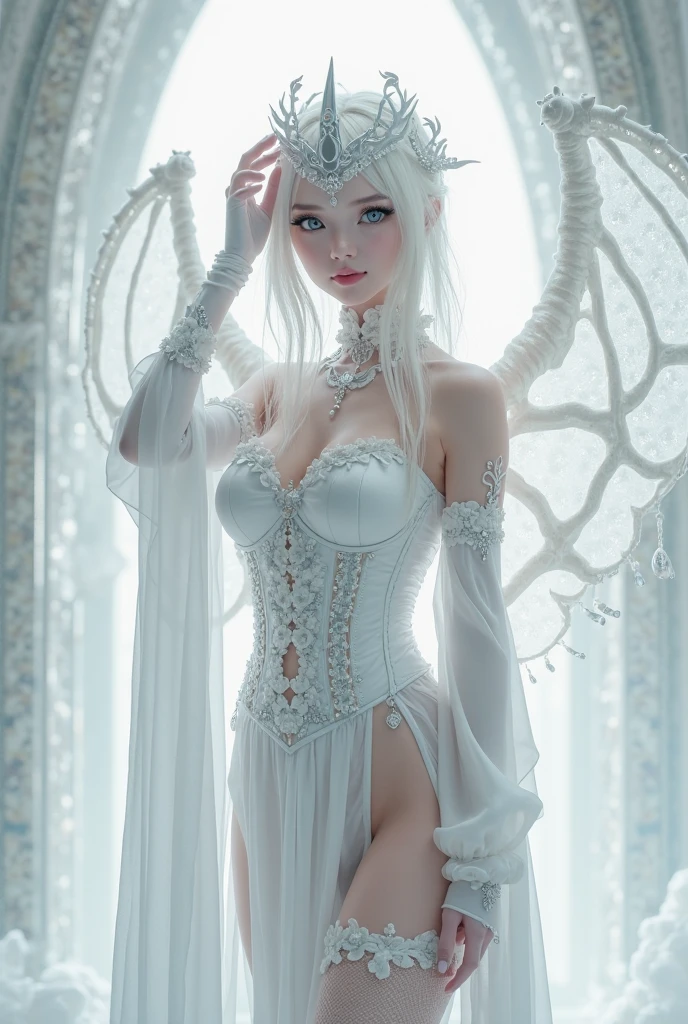 (Best Quality), ((Masterpiece), (Detail: 1.4), 3D, (Silver: 1.9), (Bun: 1.3), Face Close-up, Extremely Normal Hands, Extremely Normal Legs, Elf Long Ears, Wedding Dress, High Heels, HDR (High Dynamic Range), Ray Tracing, NVIDIA RTX, Super-Resolution, Unreal 5, Subsurface Scattering, PBR Textures, Post Processing, Anisotropic Filtering, Depth of Field, Maximum sharpness and sharpness, multi-layer textures, albedo and highlight maps, surface shading, accurate simulation of light-material interactions, perfect proportions, Octane Render, two-color light, large aperture, low ISO, white balance, rule of thirds, 8K RAW,