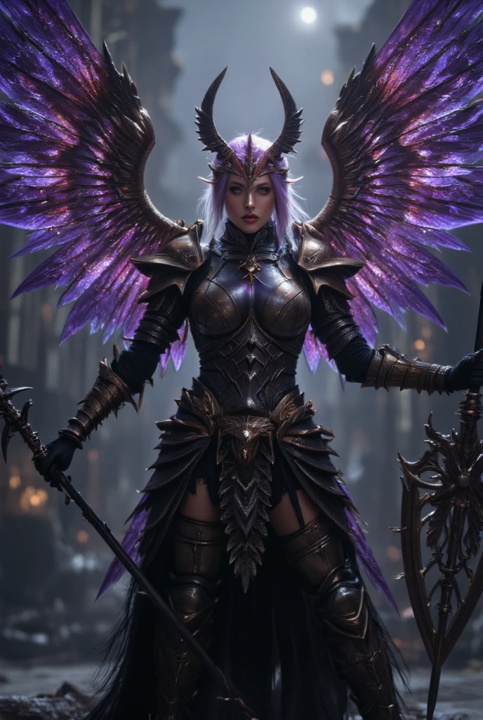 arafed female with pink hair and wings in a dark room, 3 d render character art 8 k, hyperdetailed fantasy character, artgerm julie bell beeple, artgerm ; 3d unreal engine, Artstation contest winner, zbrush central contest winner, alexandra fomina artstation, epic fantasy character art, epic fantasy digital art style