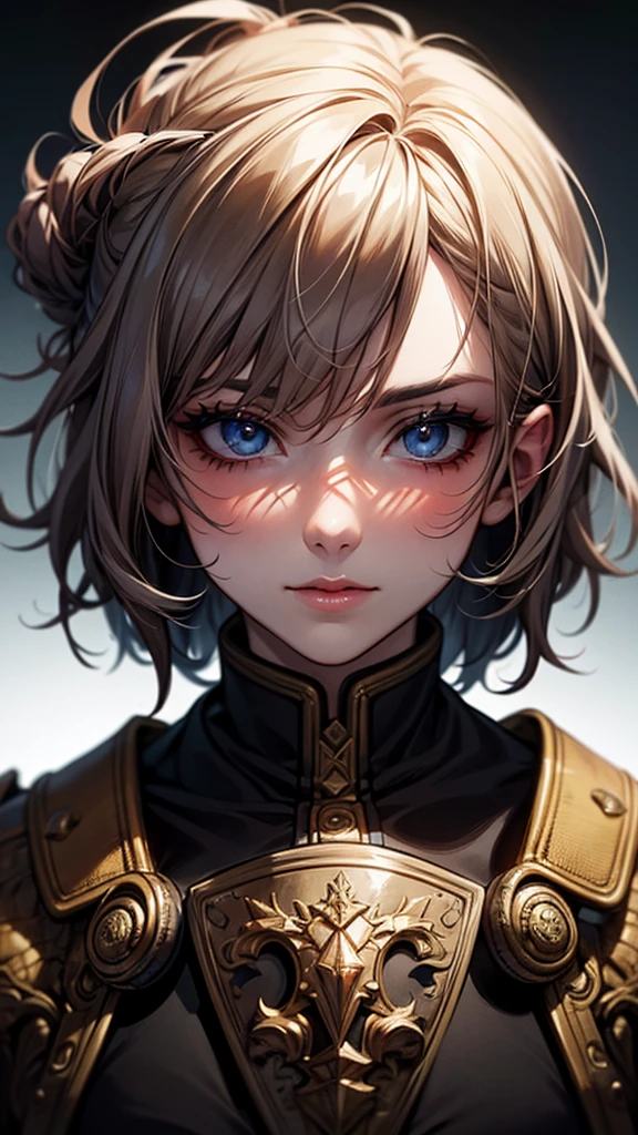 highest quality, Ultra-high resolution, (Realistic: 1.4), beautiful Eyes, Super beautiful, Very short hair, beautiful, beautiful Soldier, Eyes that beckon, Mistress&#39;s point of view, Attractive look, Sexy smile, Perfect Style, Perfect balance, Detailed skin, Mischievous Gaze