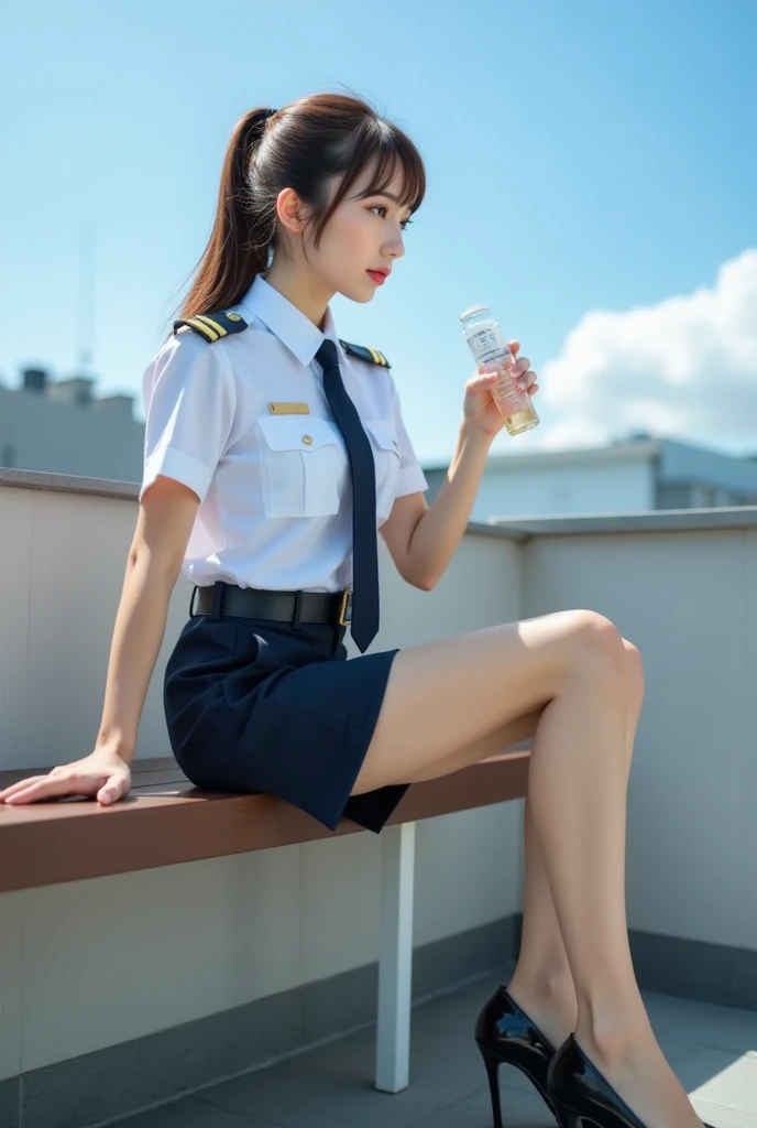 Realistic、Real、Kasumi Arimura、ponytail、Mouth wide open