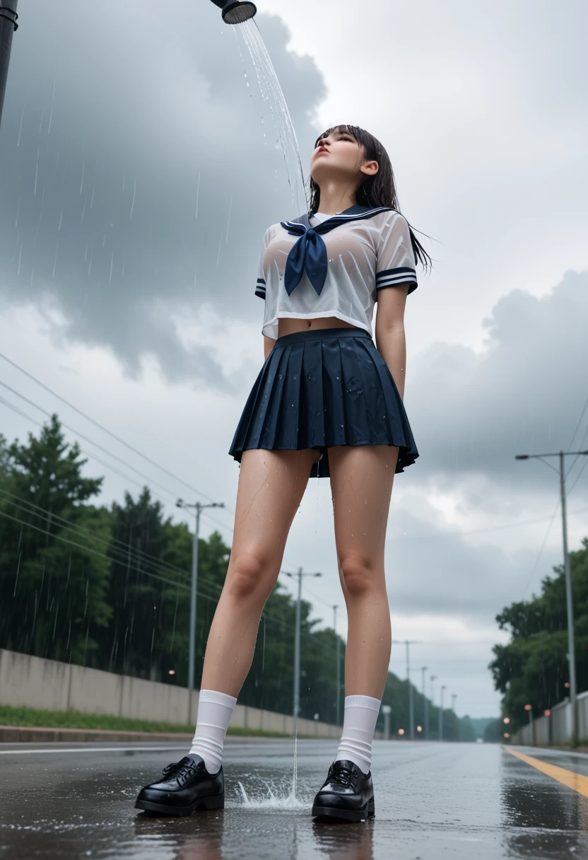 Eliminate wrinkles and make calves one、White panties