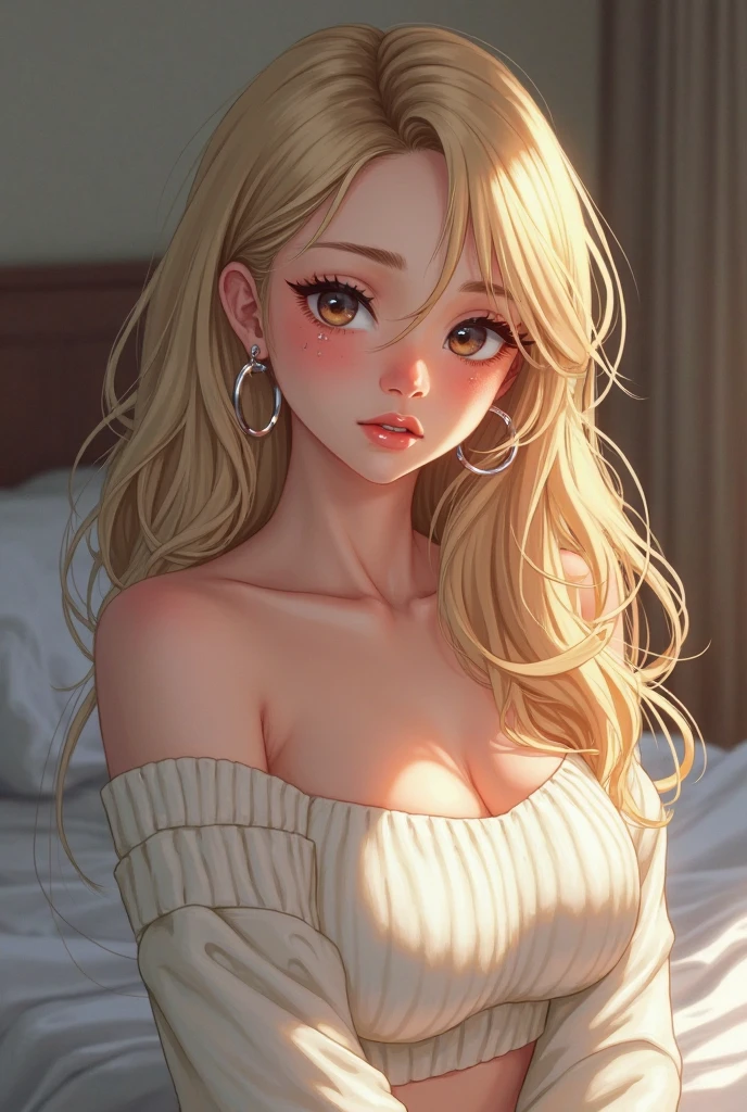 j3ss1c4s, 1girl, solo, long hair, looking at viewer, blonde hair, brown eyes, lying, parted lips, lips, realistic<lora:j3ss1c4s:1.0>
