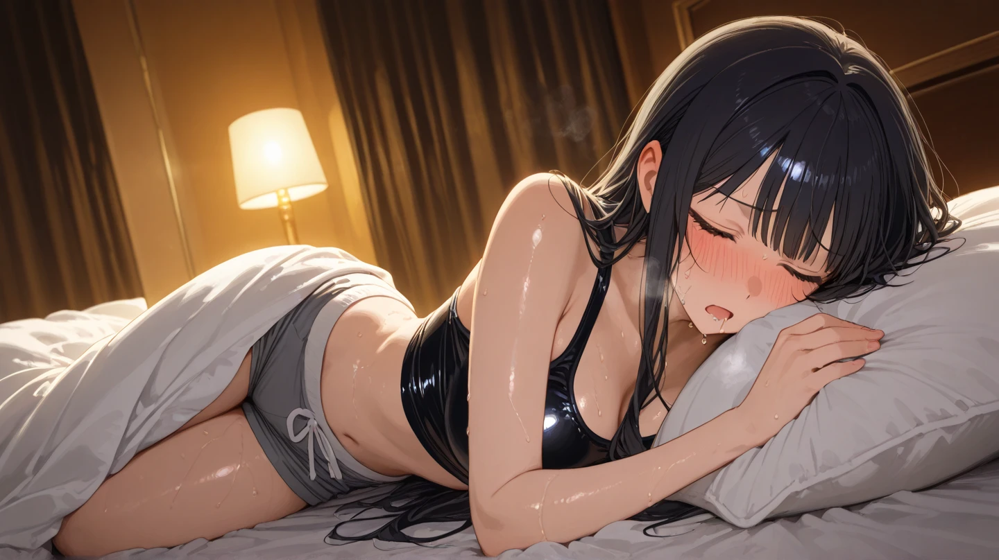 Top quailuminadoy, super detailed anime super detail, Obra maestra, anatomically correct, manos delgadas,junkotvv (yegua: 1.6), orejas de caballo, Cola de caballo, marea roja, sexual excitement, (en celo: 1.5), grande, muslos, (perspiration: 1.4), Stuffiness, ahegao, movido, Guantes largos hasta los codos., guantes blancos, realistic wet skin, (Cuerpo empapado: 1.3), Ojos de detalle, erotic, , axilas, dormitorio, iluminado, transparente, (Amamantamiento: 1.6), (solo ropa interior blanca: 1.6), deformidad, rayas de la entrepierna, Visible through lingerie, Climax, masturbation