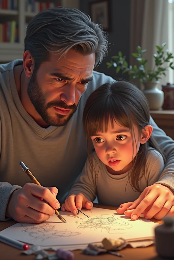 drawing, ultra realistic, 8k, extremely detailed, high quality, man helping poor children, at the orphanage, photos, natural light, night, stars, ultra realistic image, realistic texture, extremely detailed, realistic texture, high quality,