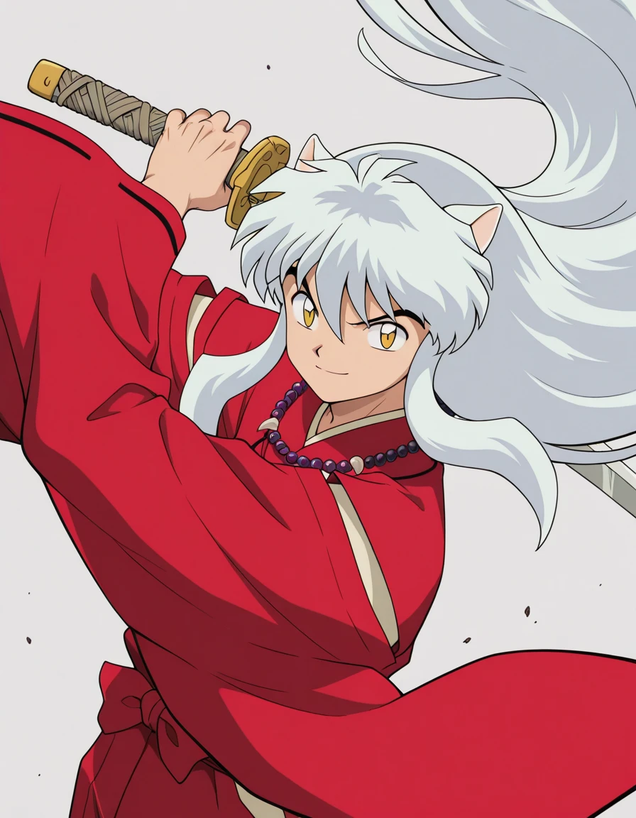 (1boy), inuyasha, ((cowboy_shot)),running in a japanese forest,daytime, <lora:inuyasha_v1_1:0.8>,hyper detailed intricate