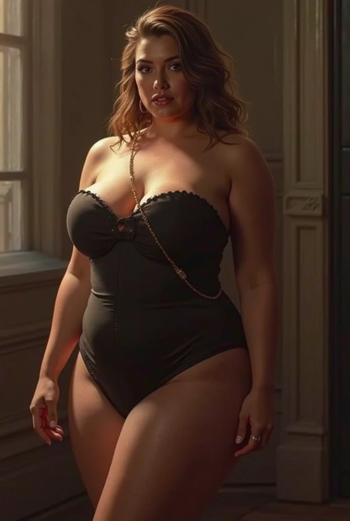 Trinta anos) Mulher, Hayley Atwell, vestindo um (camisola de seda marfim::1.2), lindas pernas, (barefoot), (na cama grande::1.2), dramatic pose, looking directly at the camera, sorriso, provocante, textura detalhada da pele, ((queixo quadrado)), (well defined jaw), (downturned lips), (anatomia detalhada), a (neon lit CIDADE::1.2), (CIDADE:1.4), romantic bedroom, Intricado, 8k, altamente detalhado, (papel de parede CG Unit 8K extremamente detalhado), hiperrealista, trends at CGSociety, Intricado, alto detalhe, foco suave, dramatic, colourful neon lighting, reflexos de lente, light bloom, pintura digital, intenso, model shoot style, (papel de parede CG Unit 8K extremamente detalhado), foto completa do corpo da obra de arte mais bonita do mundo, pearl skin, trends on artstation, Arte de pintura fotorrealista por MidJourney, mulher obesa,bbw chubby,rosto rechonchudo,big pregnant belly,