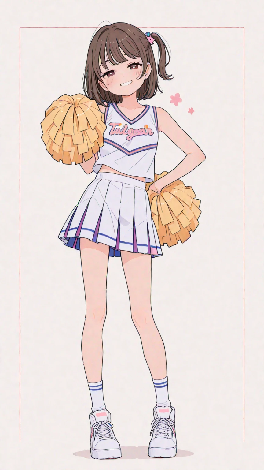 (white background:1.0), (best quality:2.0), (masterpiece:2.0), (super fine illustration:2.0), (beautiful artwork:2.0), (anime screencap:2.0), (official art:2.0), (solo:1.0), (european:1.5), (playing basketball:1.0), (detailed cotton panties:1.0), (a cute girl:1.0), (long skirt:1.0), (light blue skirt:1.0), (flare skirt:1.0), (pink long sleeve hoodie:1.0), (white t-shirt:1.0), (white socks:1.0), (ideal ratio body proportions:1.0), (lanky:1.0), (tall:1.0), (slender:1.0), (small breasts:1.0), (smaller face:1.0), (freckles:1.0), (serious:1.0), (cheerful:1.0), (detailed beautiful eyes:1.0), (detailed beautiful face:1.0), (glowing blue eyes:1.0), (short hair:1.0), (twin tails:1.0), (swept bangs:1.0), (blonde hair:1.0), (standing:1.0), (looking at viewer:1.5)